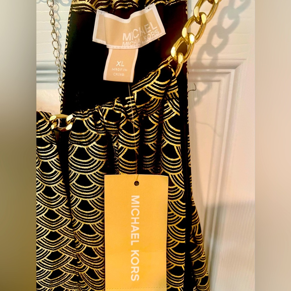 Michael Kors Black and Gold Dress - NWT